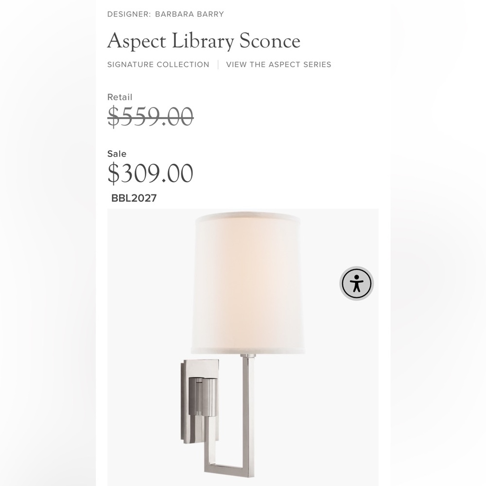 Aspect Library Sconce Lamps